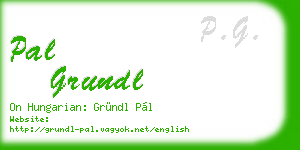 pal grundl business card