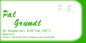 pal grundl business card